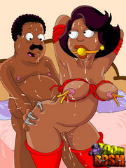 Some wild painful banging with the stars of the Cleveland Show